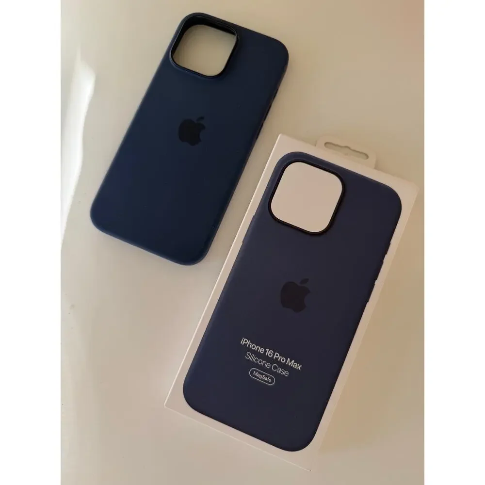 Apple iPhone 16 Pro Max Silicone Case MagSafe Blue Denim New phone case